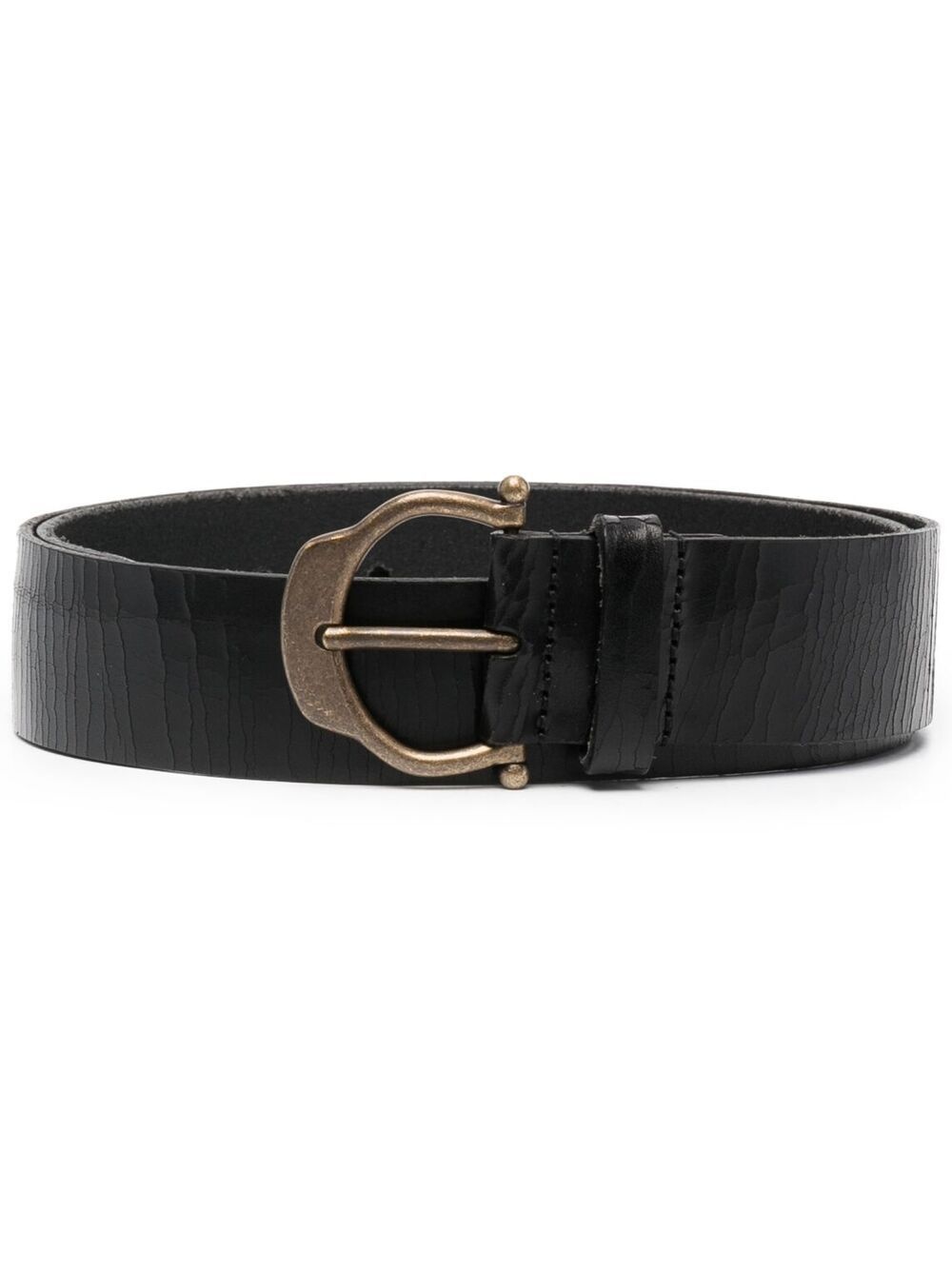 textured-finish buckle-fastening belt - 1