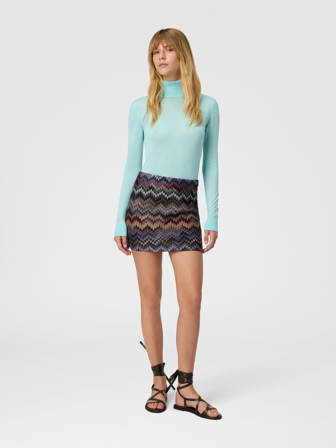 Mini Skirt with Snake Pattern - 2