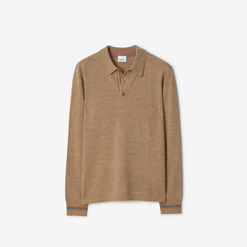 Long-sleeve Wool Polo Shirt 1