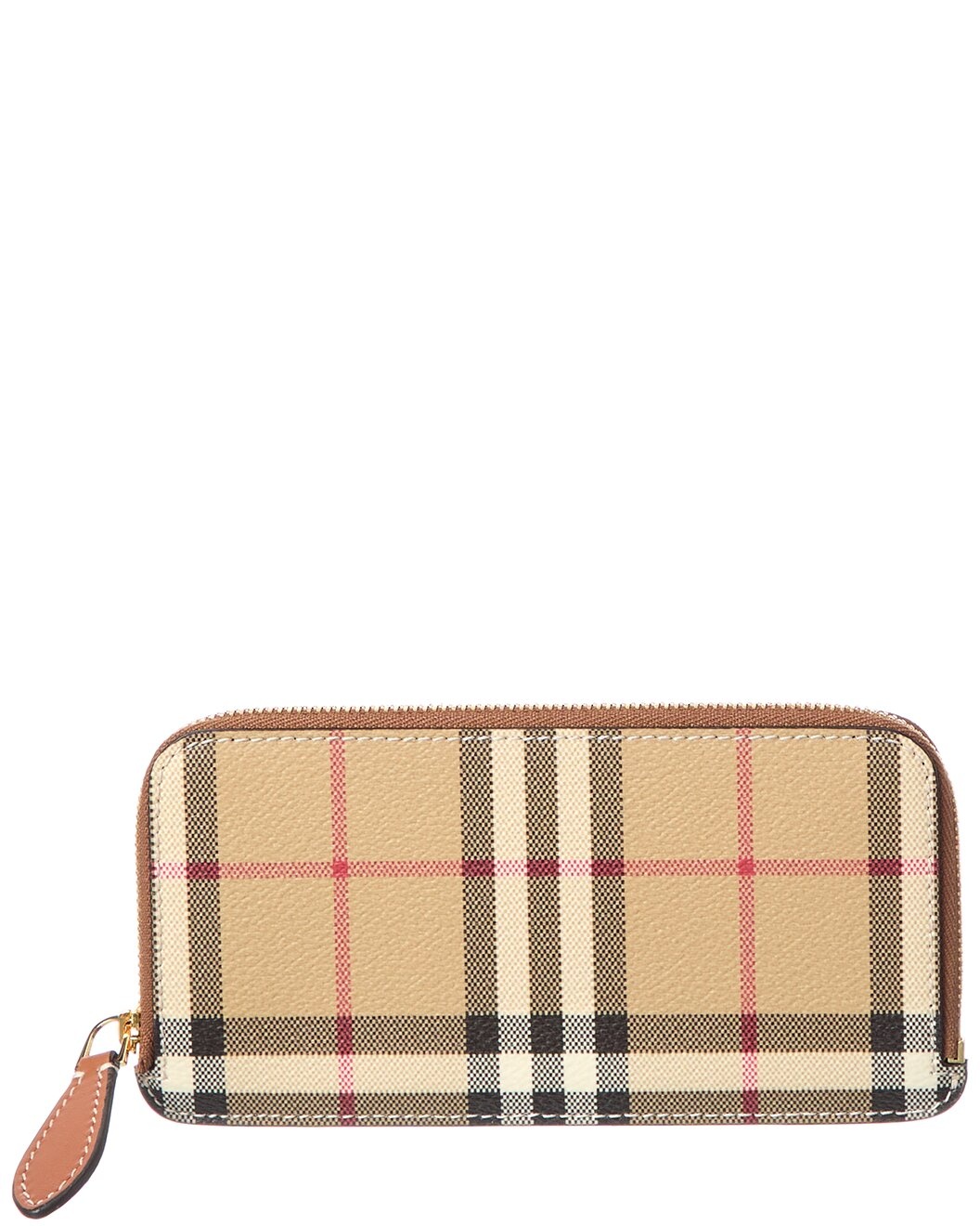 Burberry Check E-Canvas & Leather Card Case - 1