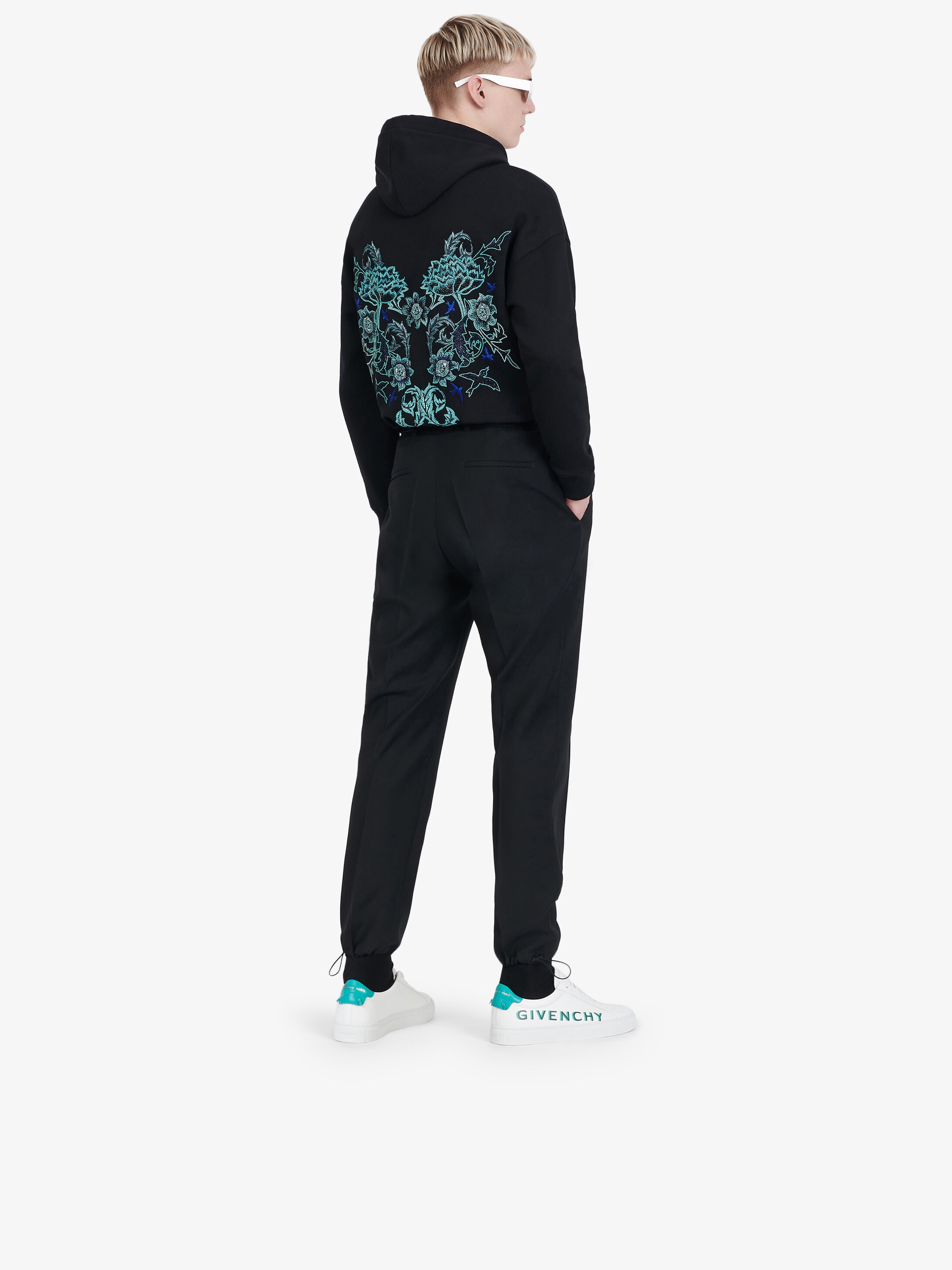 Studio Homme floral embroidered hoodie - 2