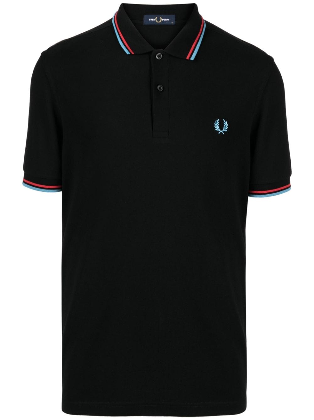 embroidered-logo polo shirt - 1