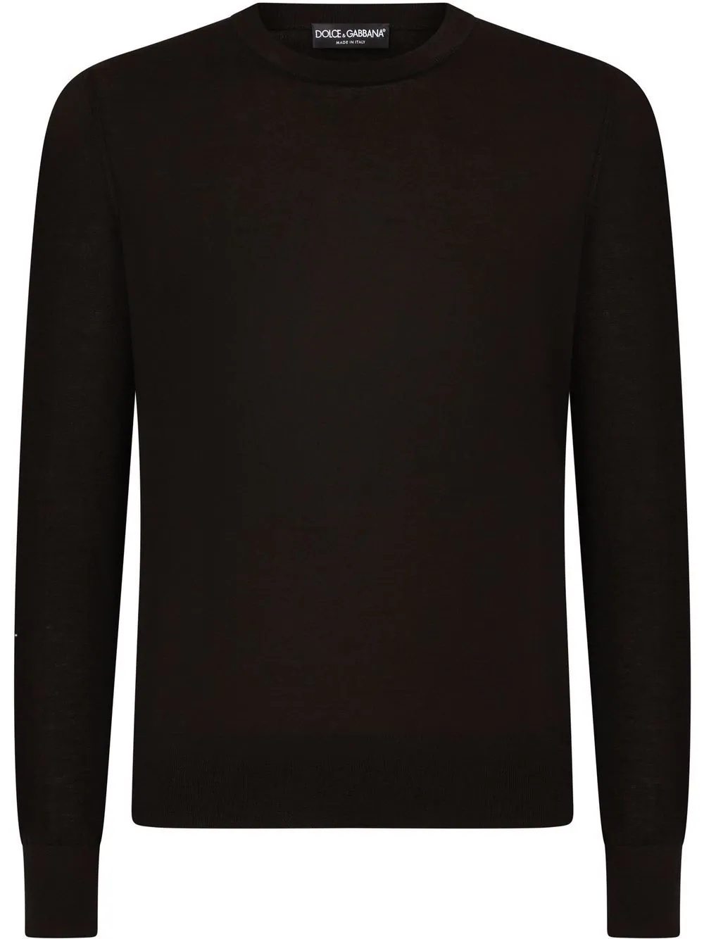 fine knit crewneck cashmere jumper - 1