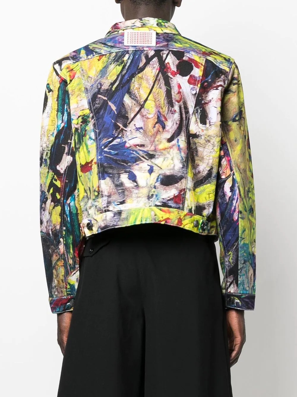 graphic-print biker jacket - 5