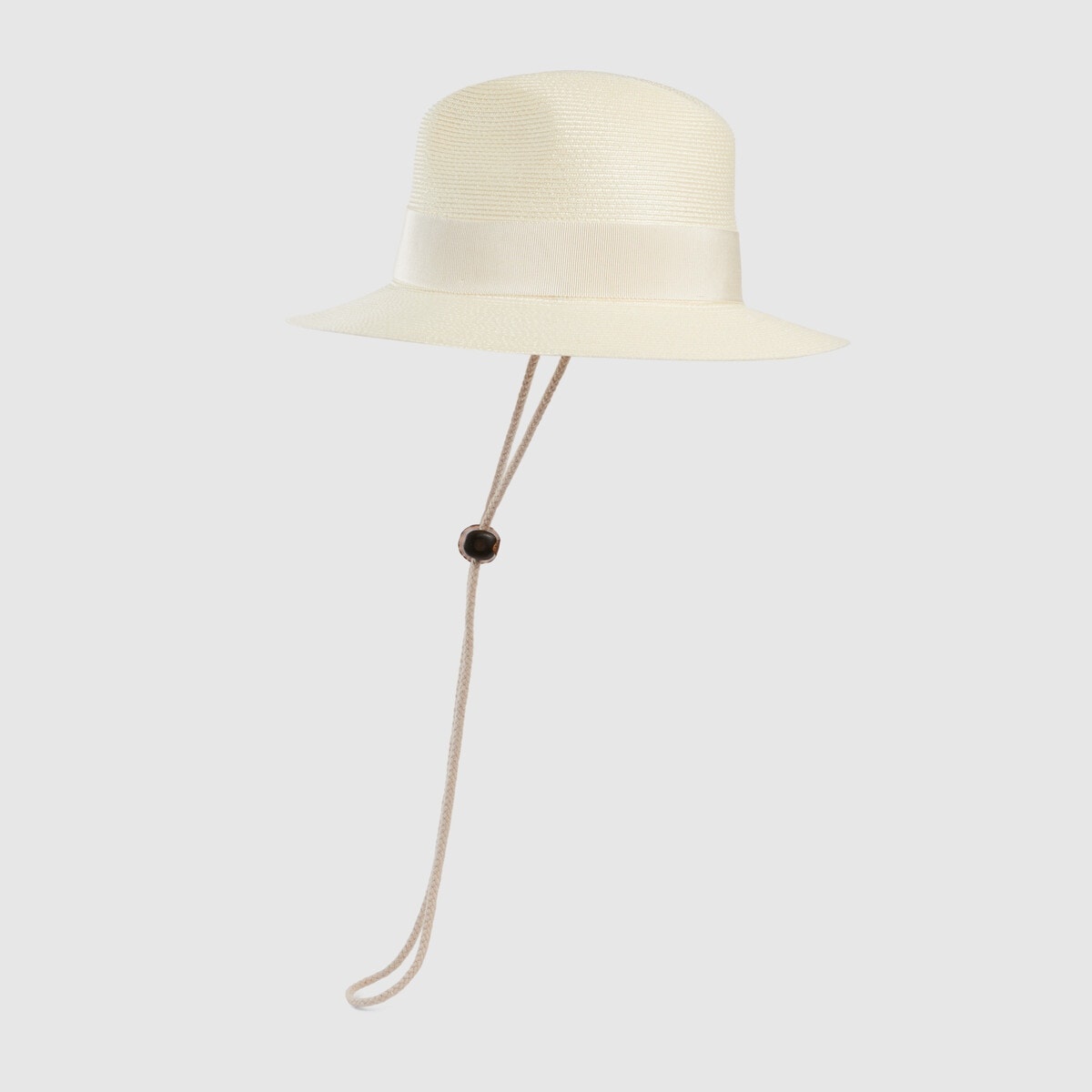 Raffia-effect wide-brimmed hat with bow - 2