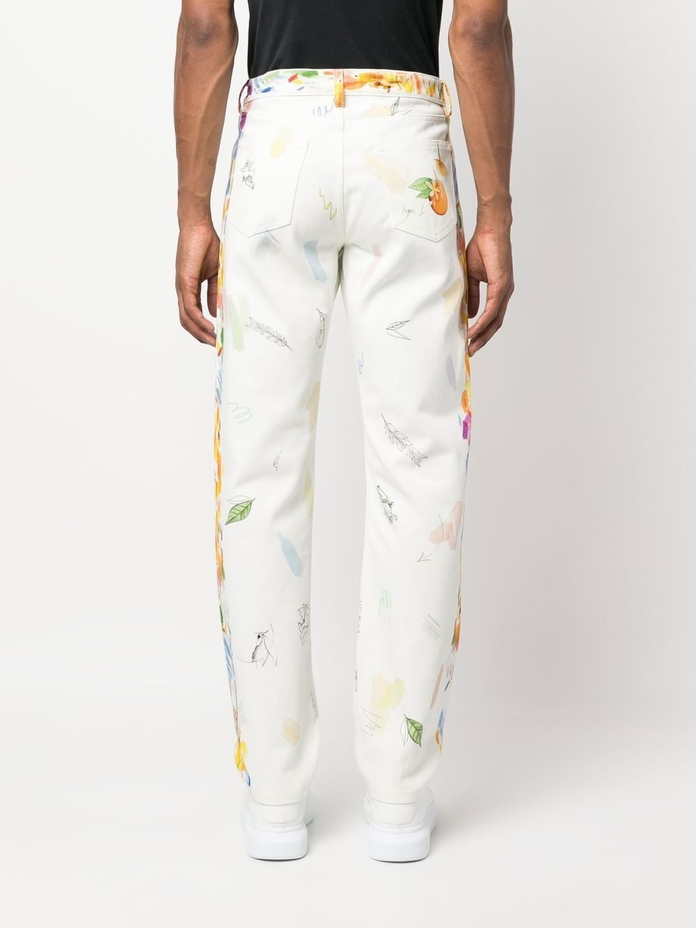 graphic-print straight-leg jeans - 4
