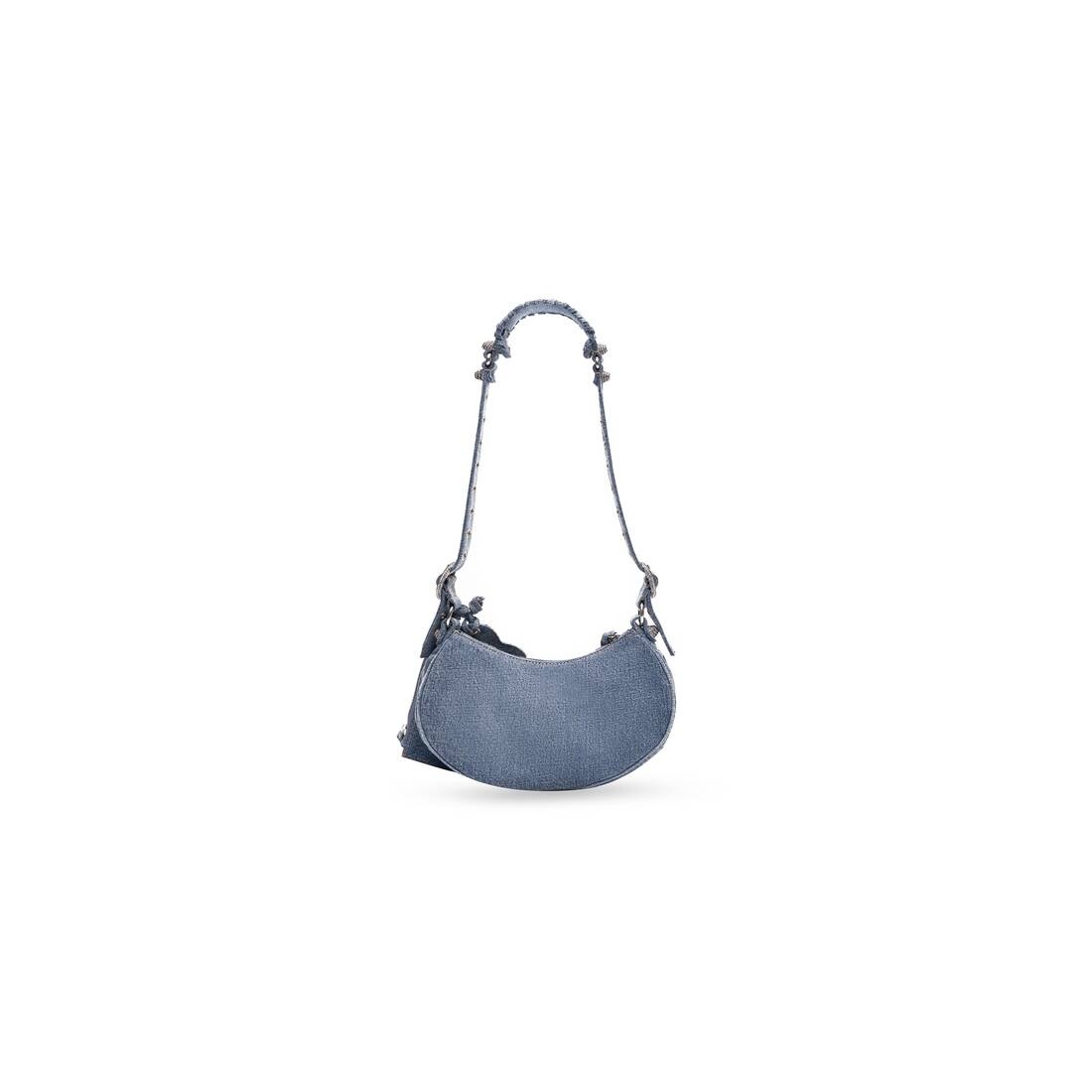 Women's Le Cagole Xs Shoulder Bag In Denim in Blue - 3