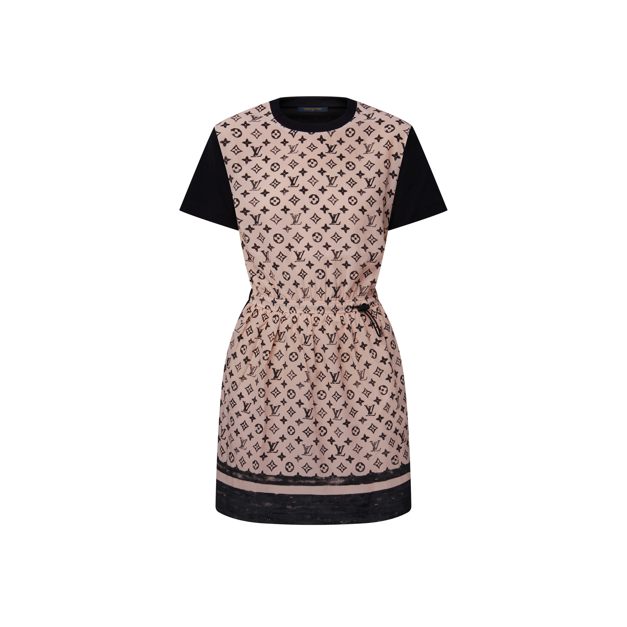 Monogram Front Drawstring Dress - 1