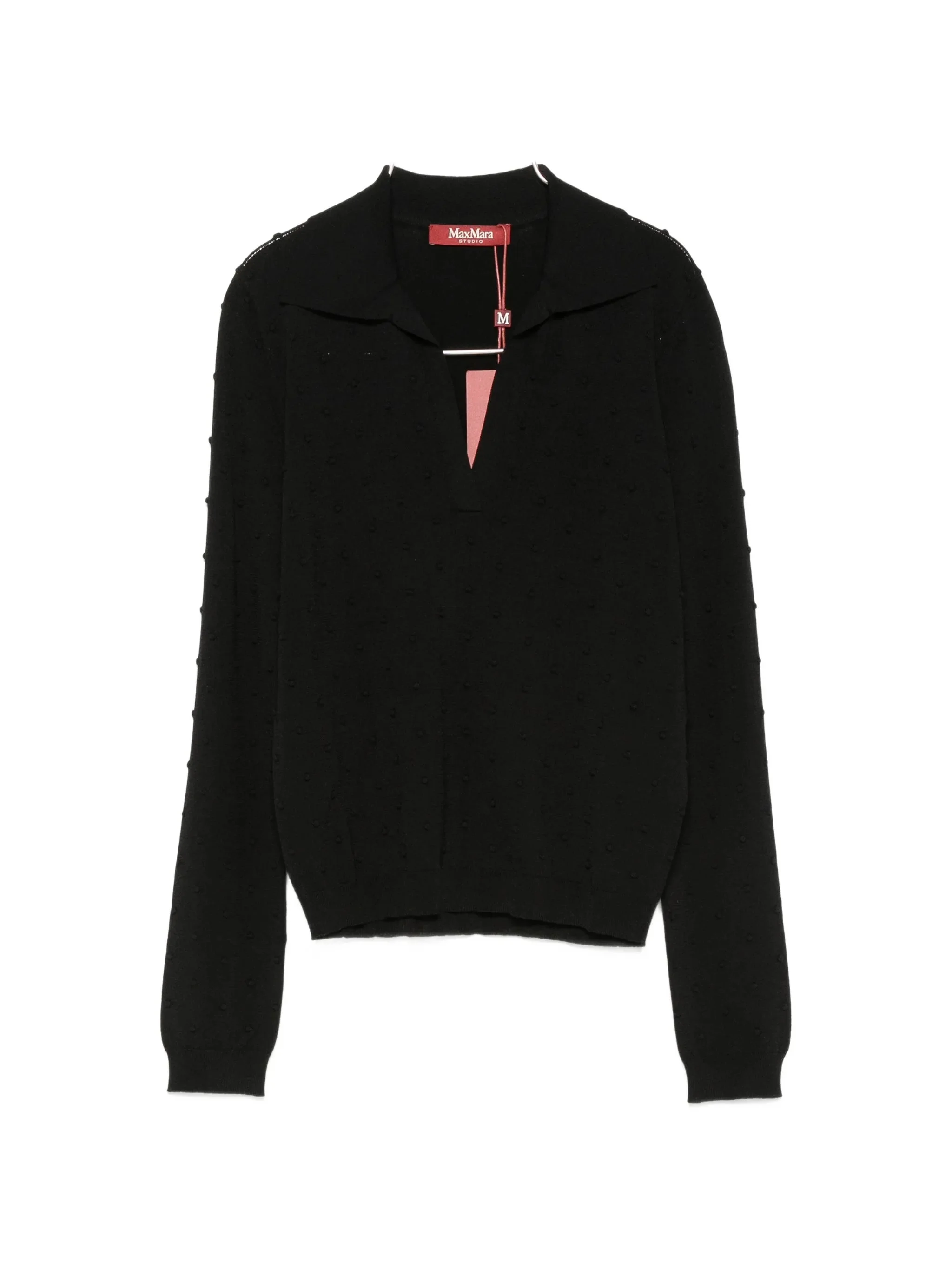 Max Mara Studio Bobble-knit Polo Sweater - 1