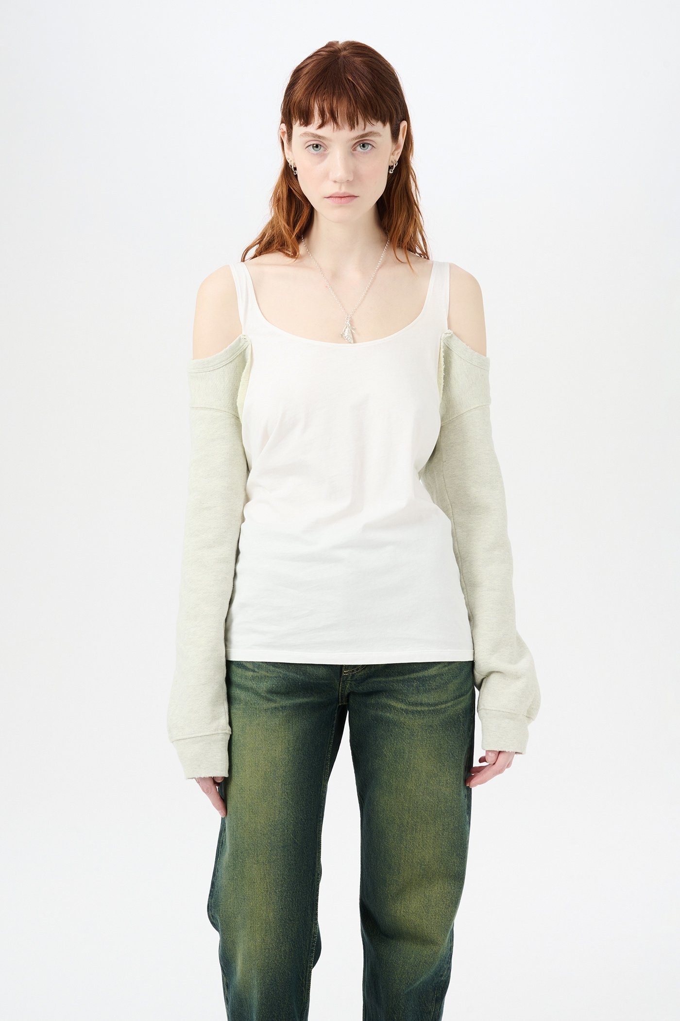 Cardigan Tank Yellow Tint Melange Fleece - 3