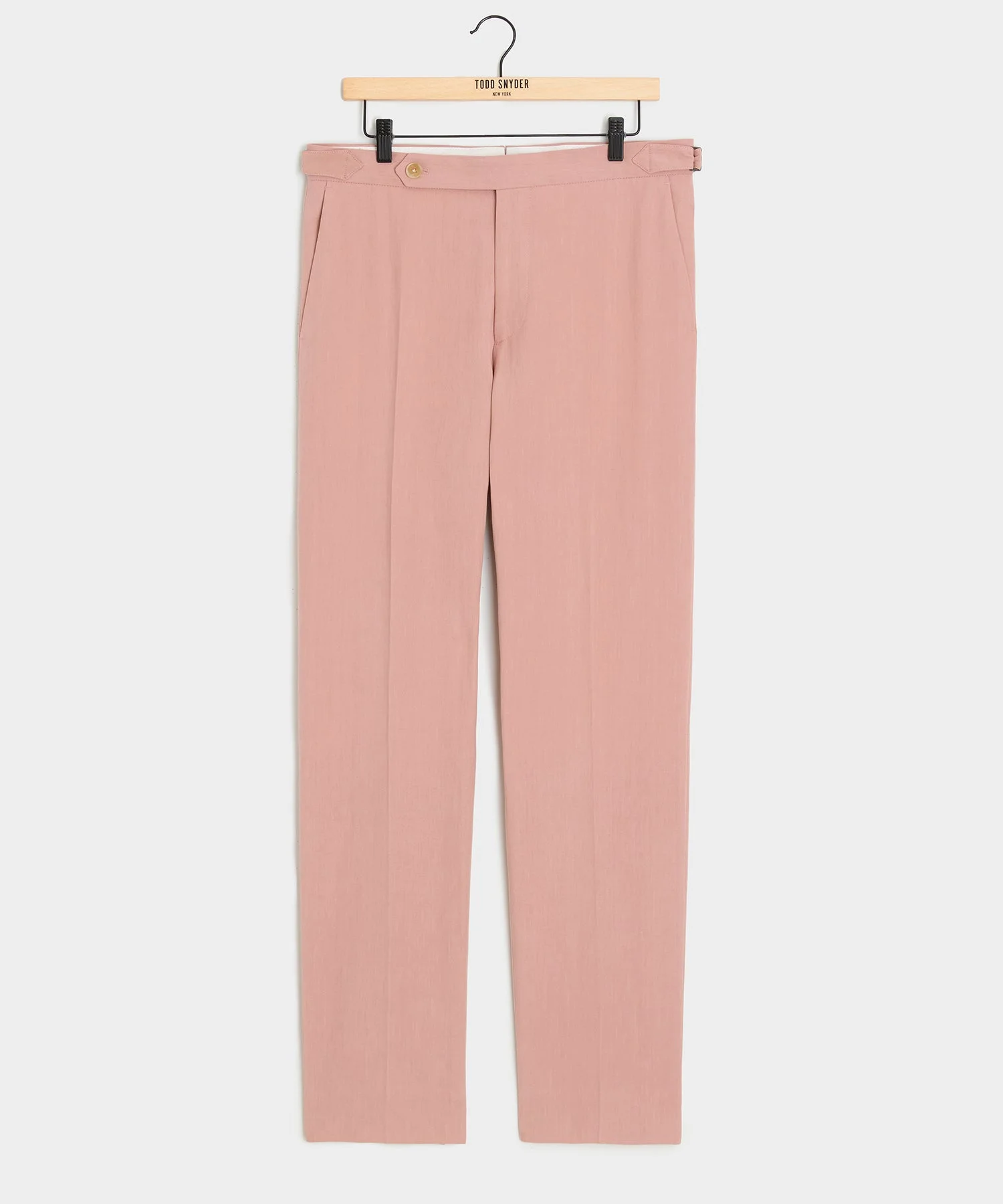 Italian Sueded Linen Side Tab Trouser - 1