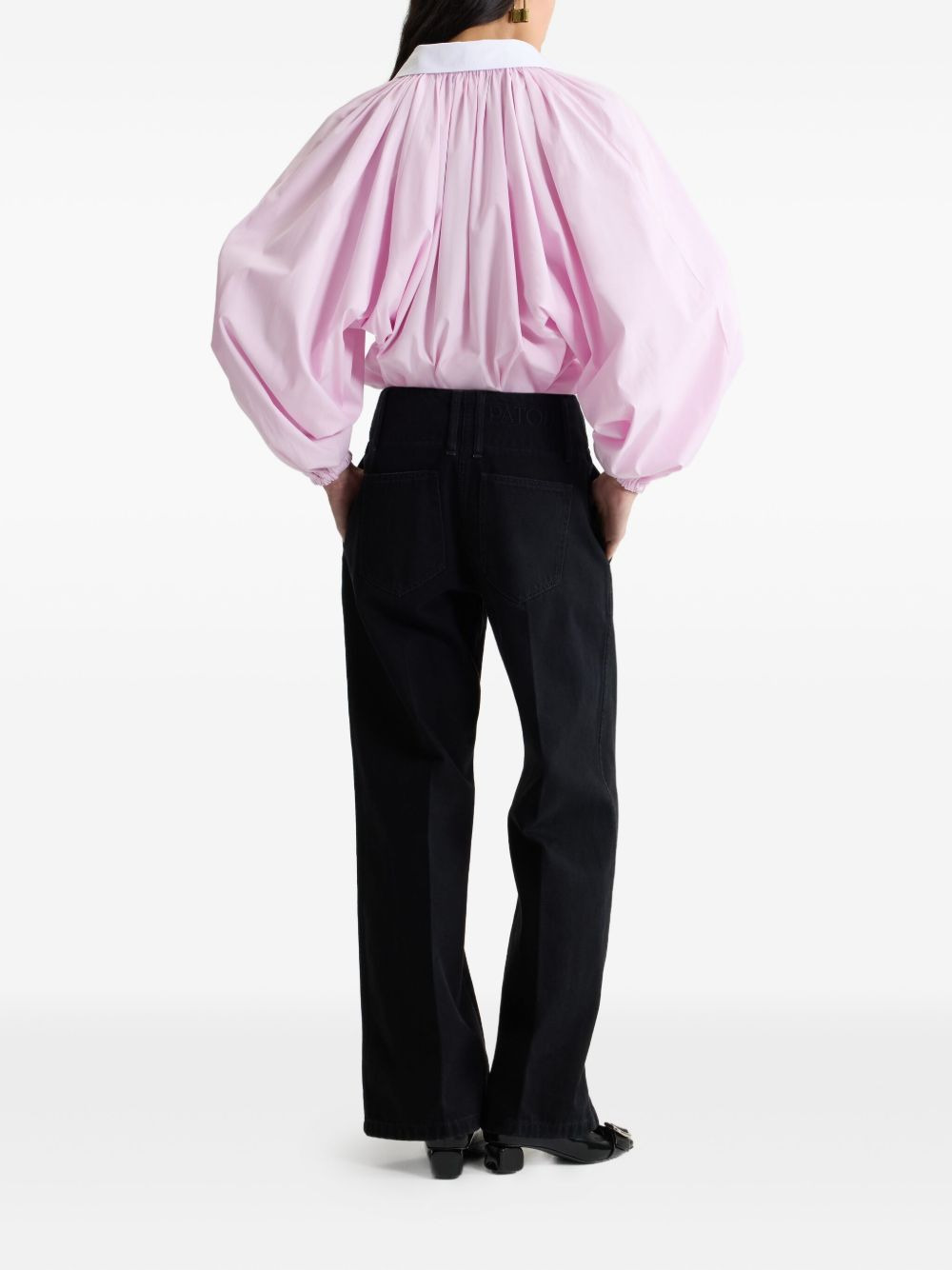 wide waistband denim jeans - 3