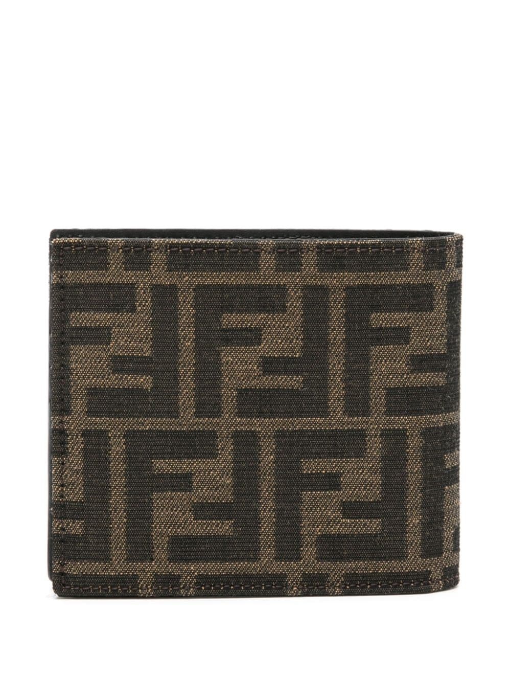 FF-jacquard leather wallet - 2