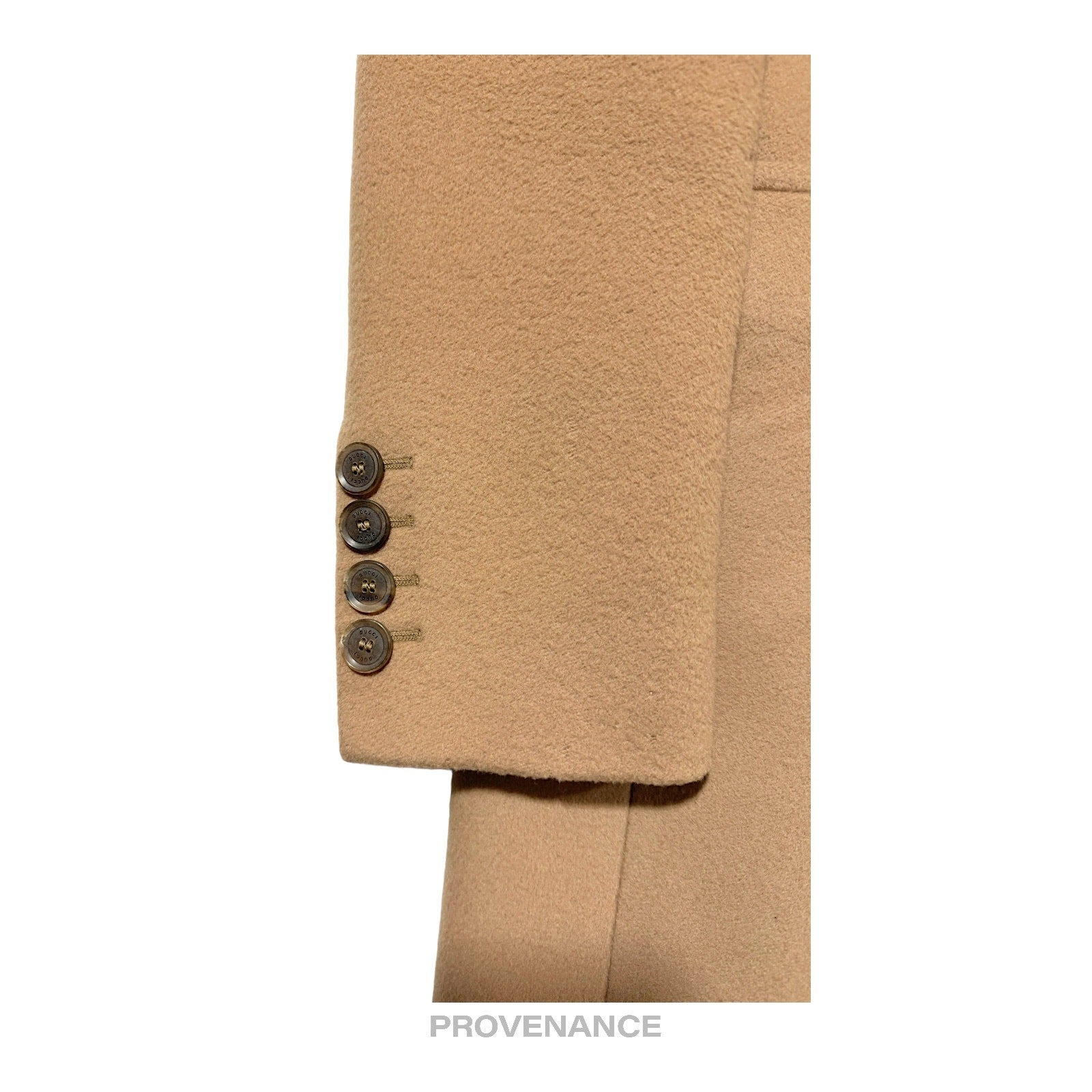 Gucci Chesterfield Wool Coat - Camel 42 - 7