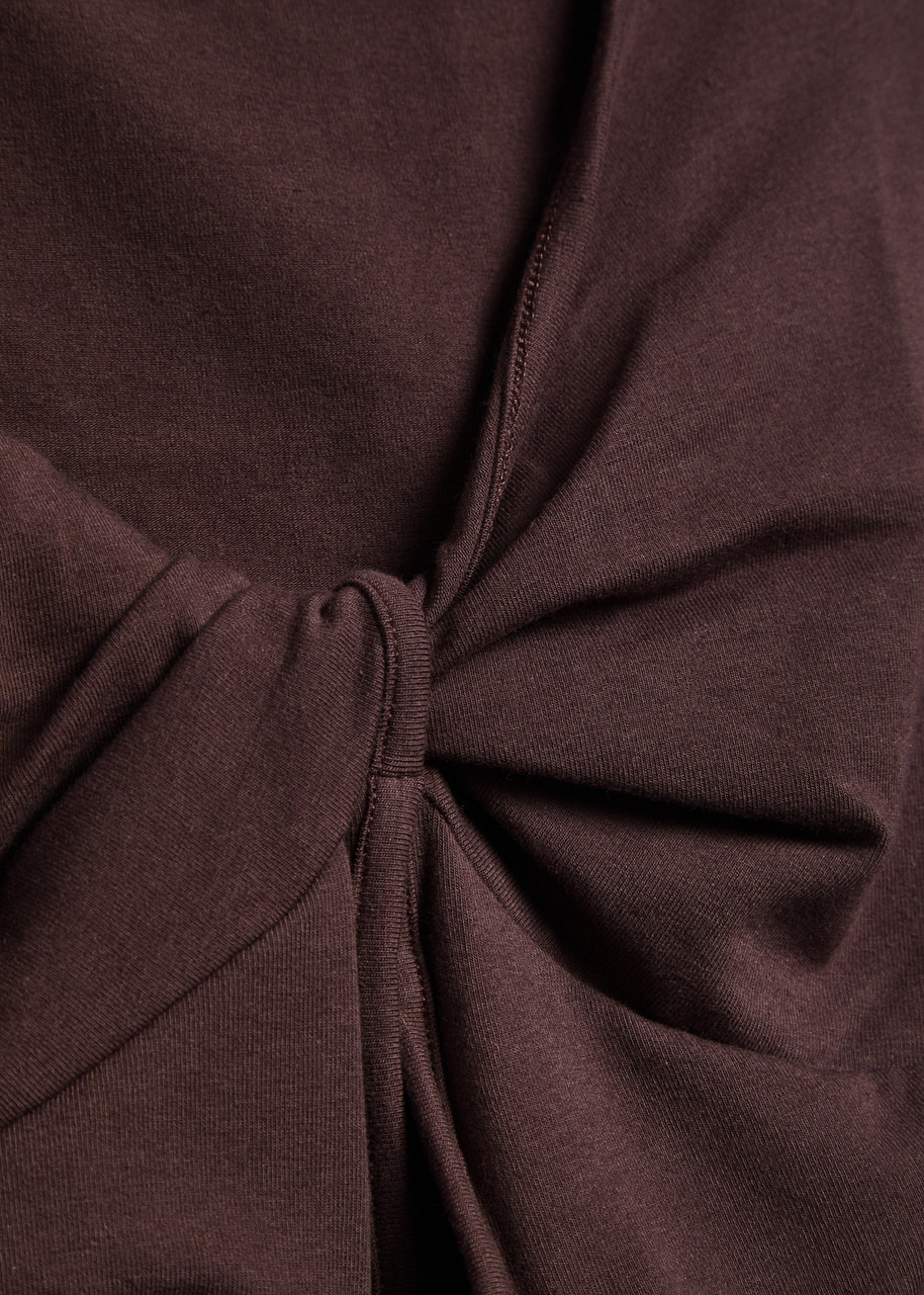 Reformation Tefi Knotted Stretch-cotton top - 5