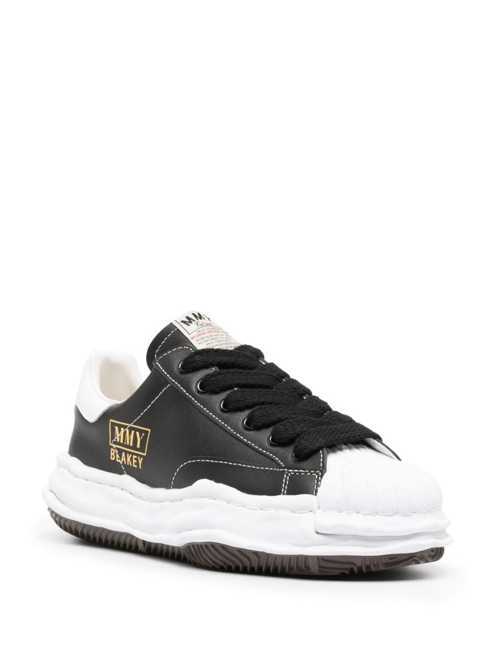Peterson logo-patch leather sneakers - 2