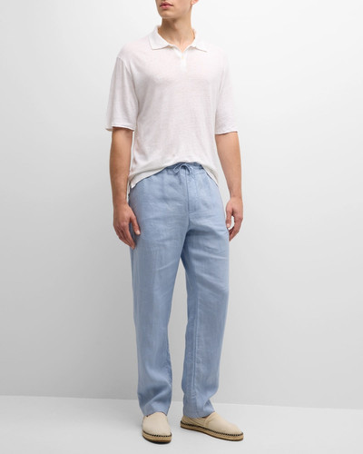 Canali Men's Linen-Blend Drawstring Pants outlook