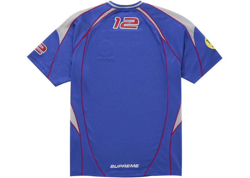 Supreme Supreme Piping Soccer Jersey Blue outlook