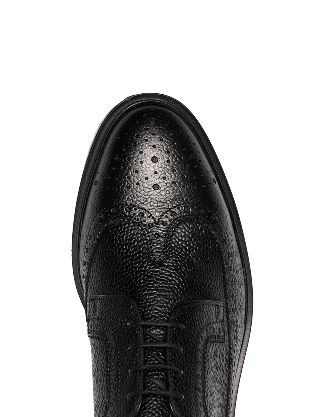 Pebble Grain Rubber Sole Longwing Brogue Men - 3