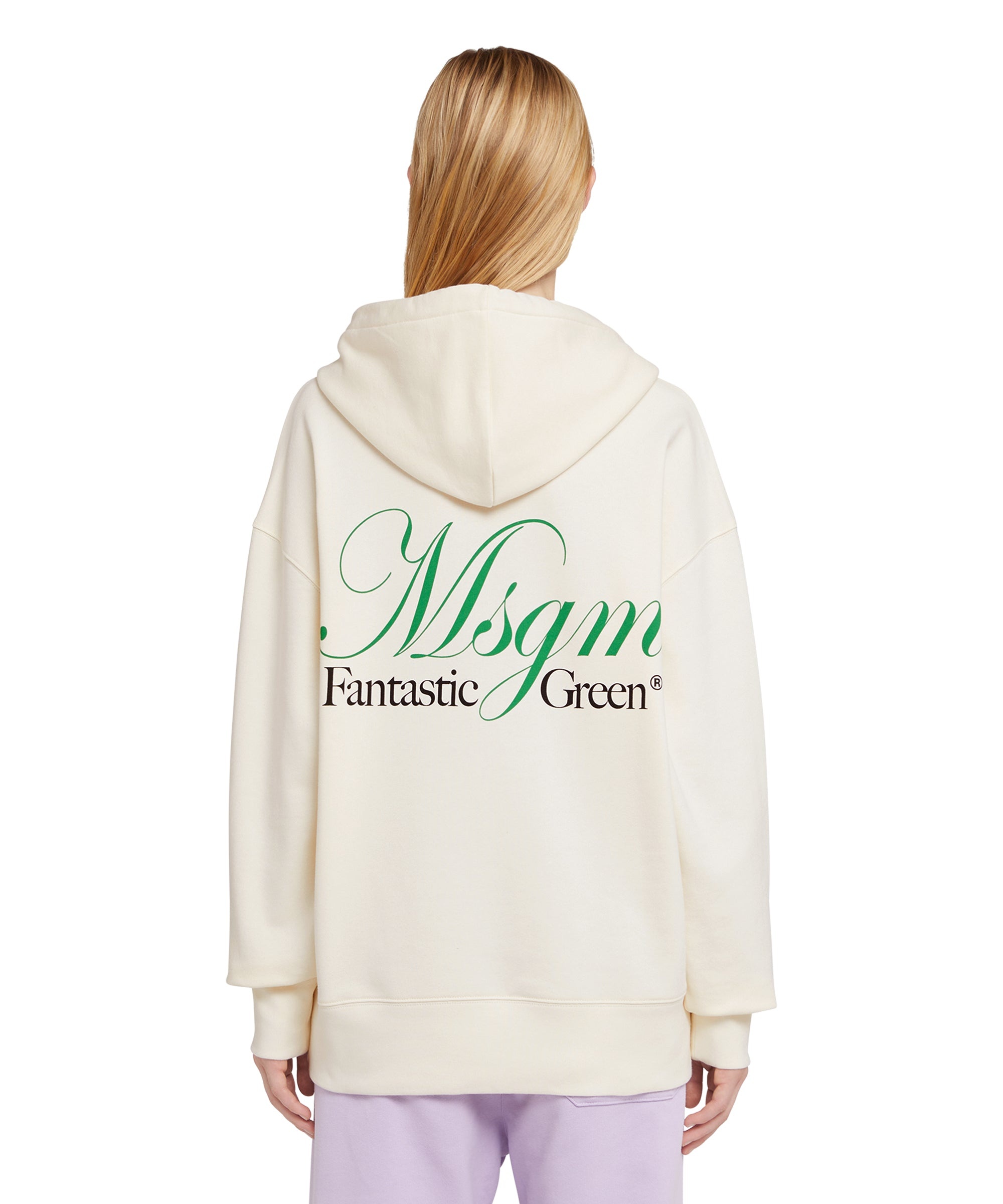 Organic cotton hooded sweatshirt from the MSGM Fantastic Green Capsule - 7