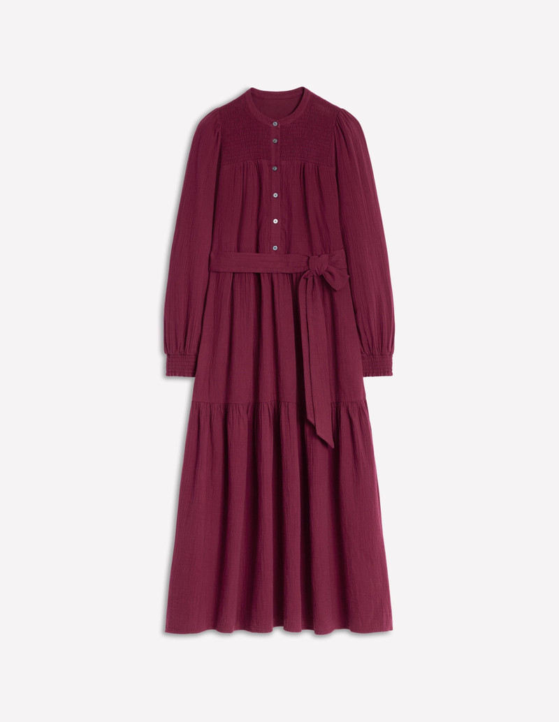 Cecily Double Cloth Midi Dress-Deep Wisteria 1