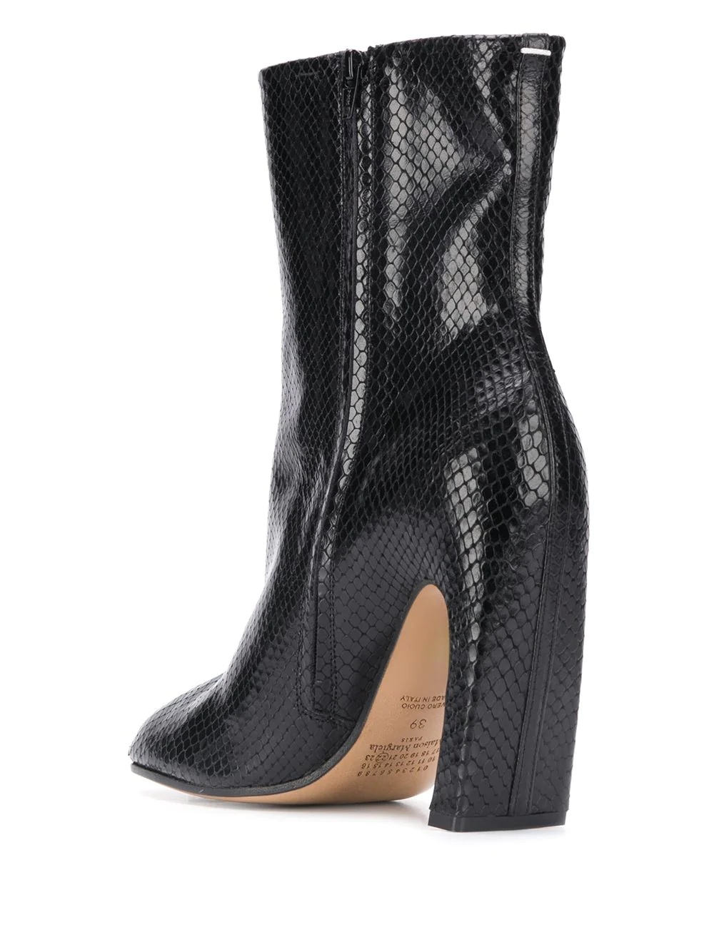 snakeskin-effect Tabi ankle boots - 3