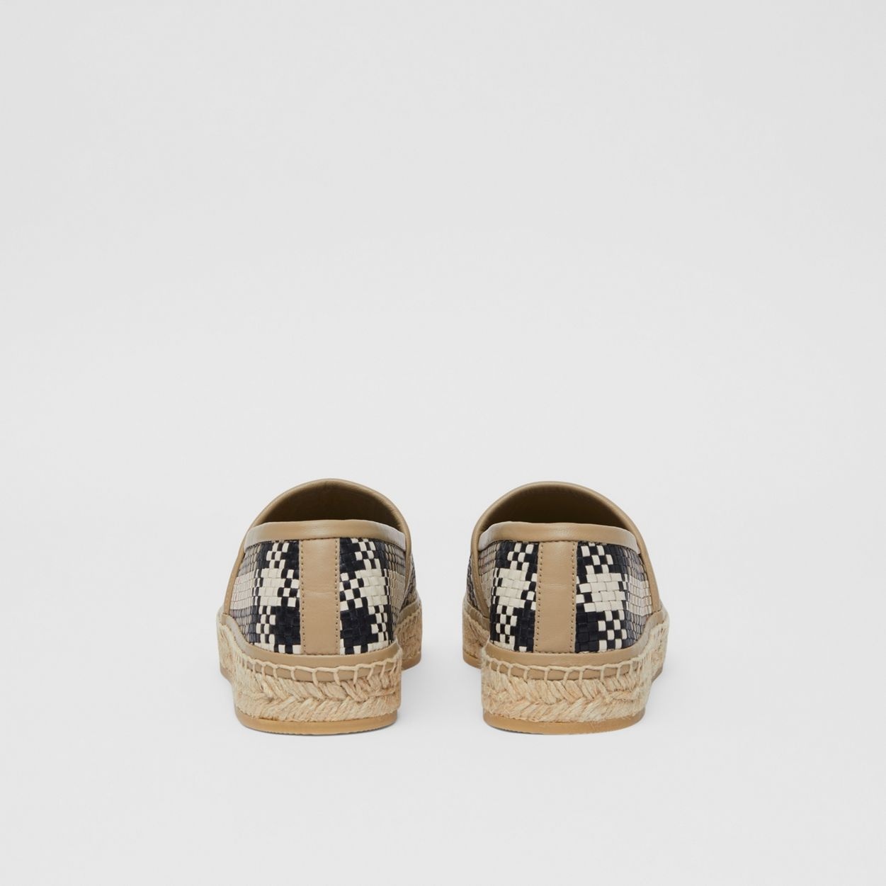 Latticed Leather Espadrilles - 5