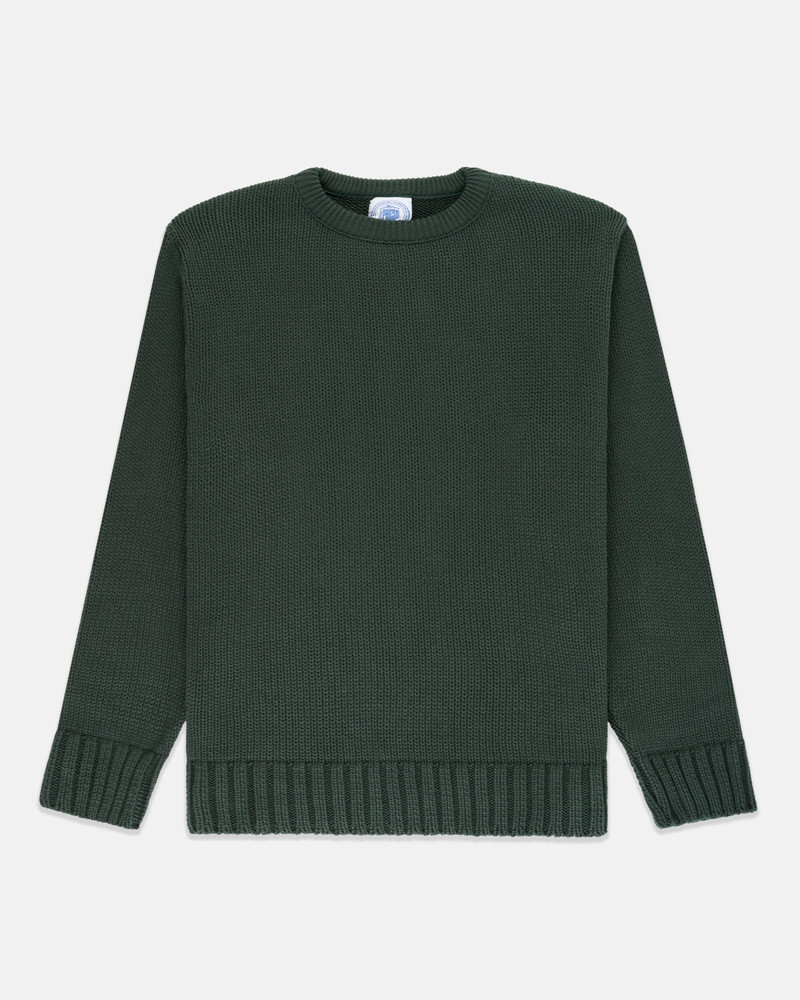 J. PRESS MADE-IN-USA SPRUCE CHUNKY COTTON CREWNECK SWEATER outlook