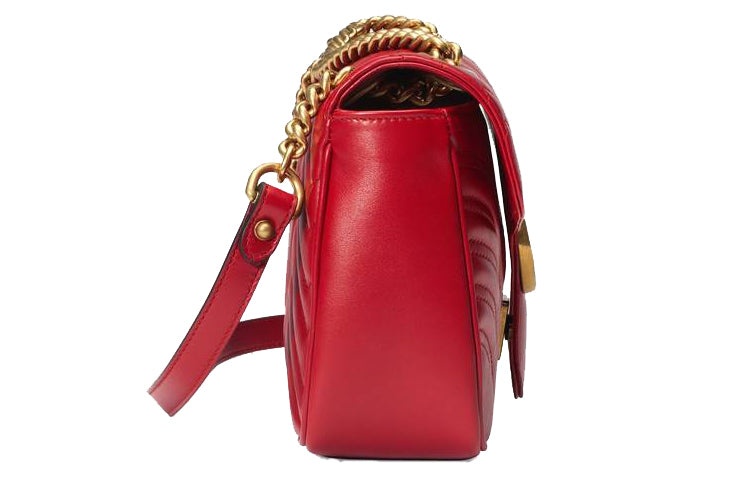 (WMNS) Gucci GG Marmont Small Matelasse Shoulder Bag 'Red' 443497-DTDIT-6433 - 5
