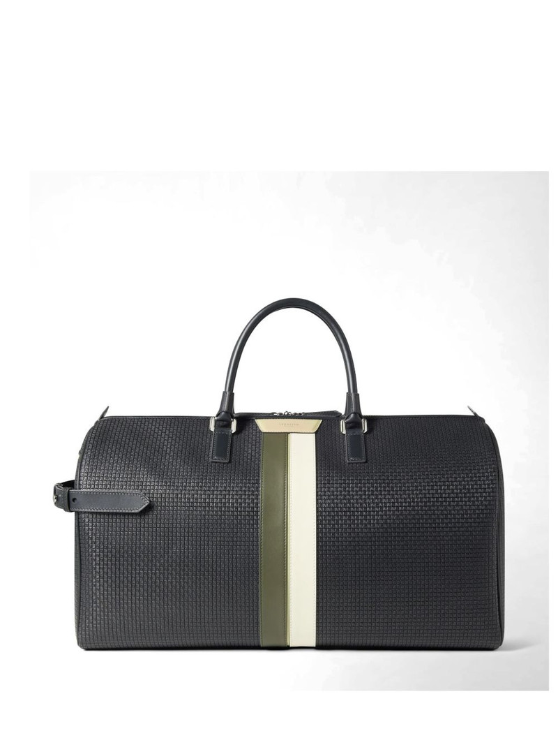 Serapian striped leather holdall outlook
