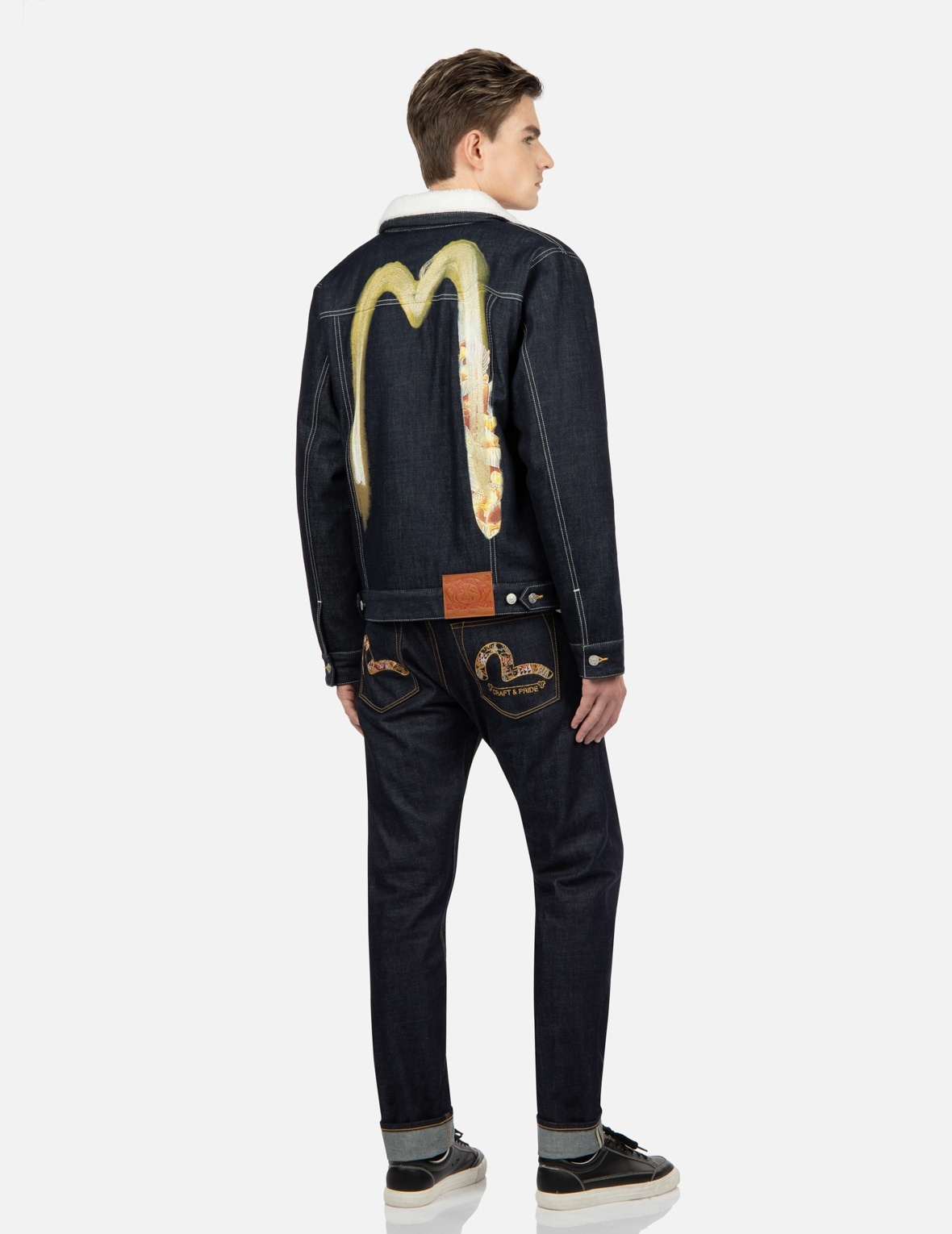 TWO-LAYER BRUSHSTROKE DAICOCK SHERPA-LINED DENIM JACKET - 3