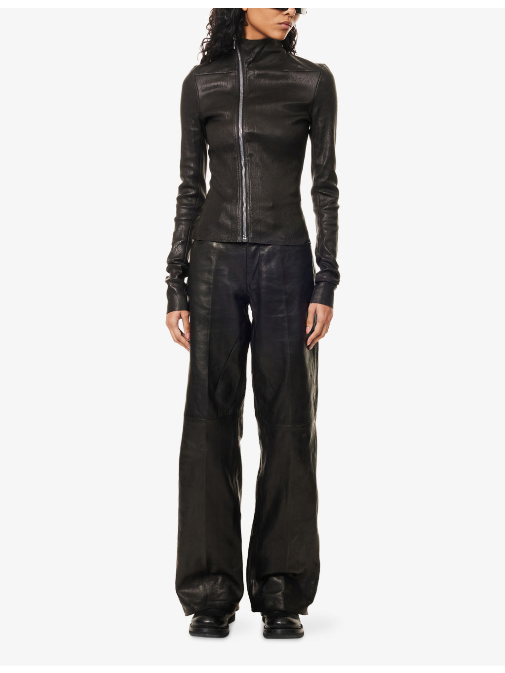 Geth Wide-Leg Coated-Denim Jeans - 2