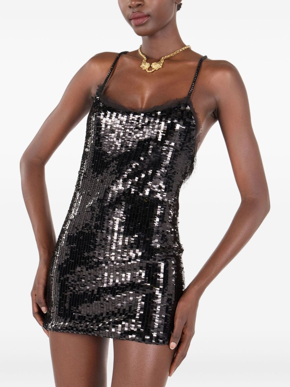 sequined mini dress - 5
