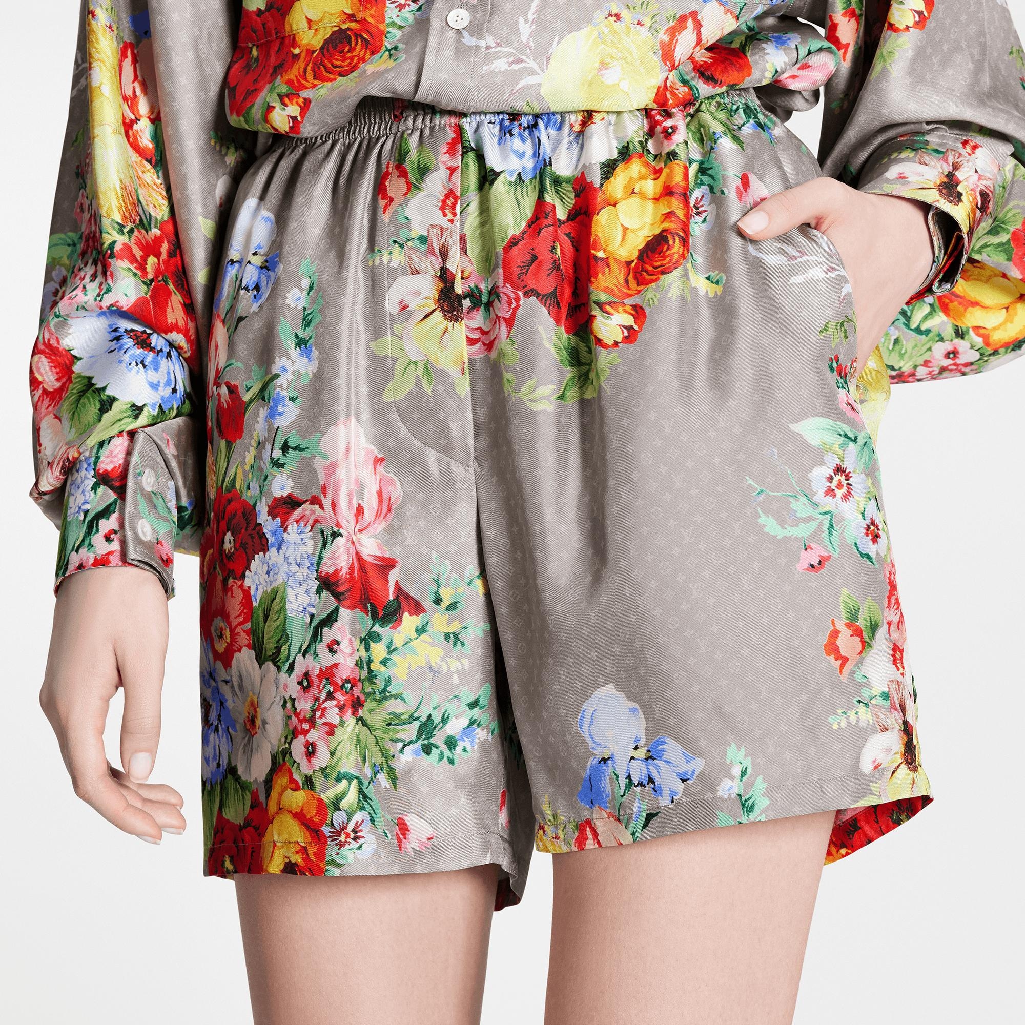 Vintage Flower Pajama Shorts - 4
