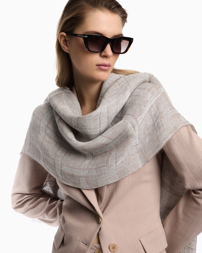 BRUSHED LINEN SCARF WITH LUREX 3