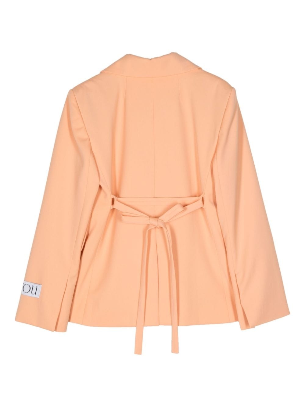 lace-up wool blazer - 2