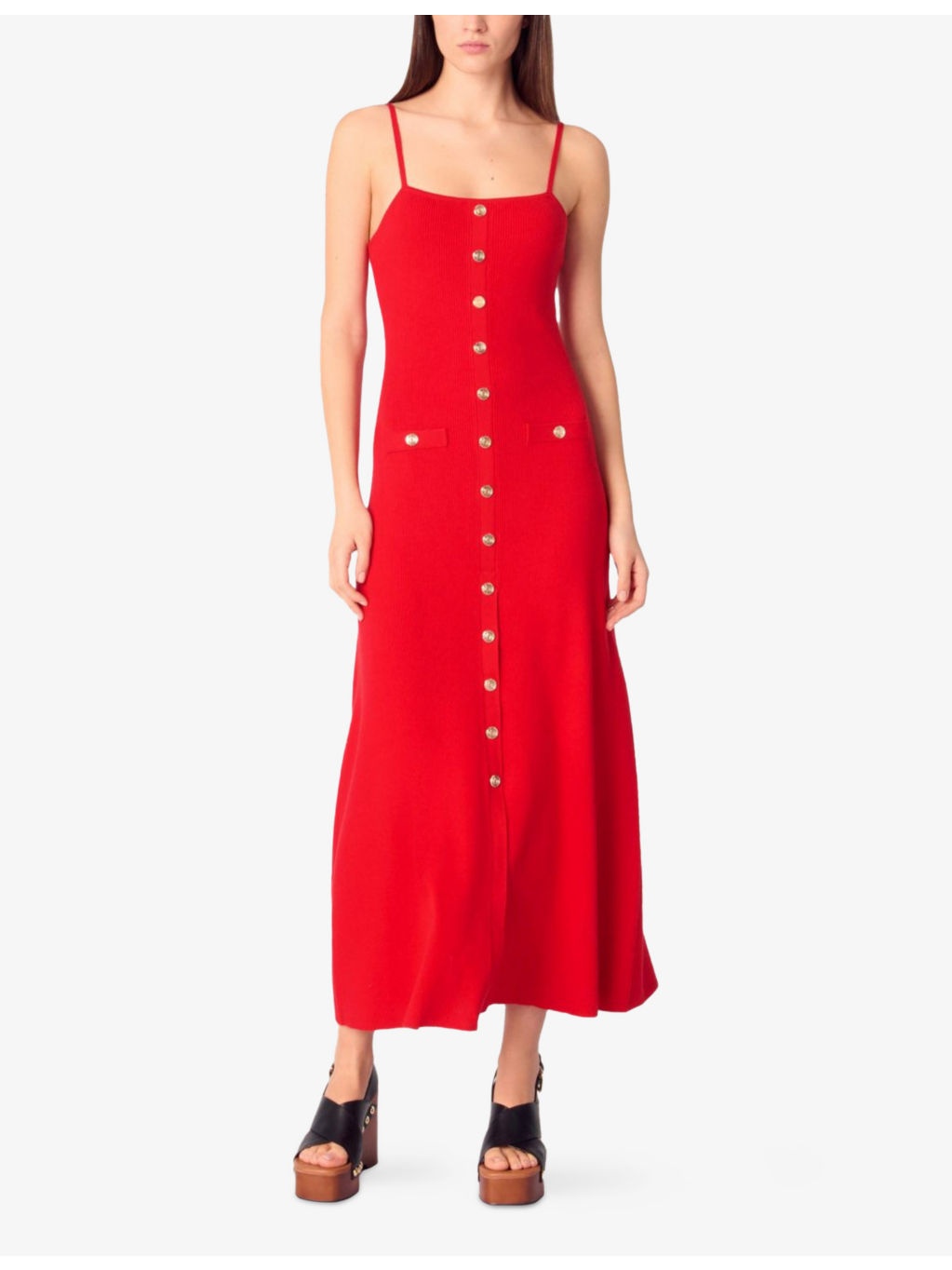 Ribbed Sleeveless Knitted Maxi Dress - 3