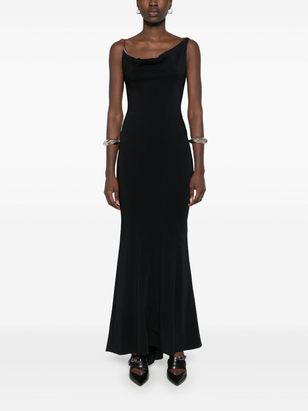 crepe maxi dress - 2