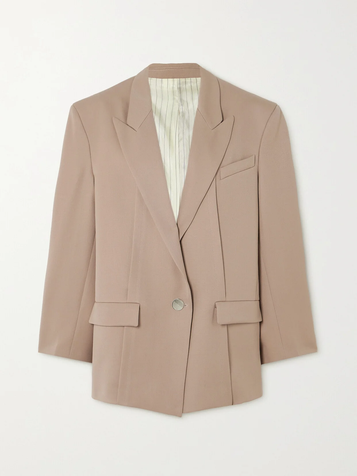 Glen Oversized Wool-twill Blazer - 1