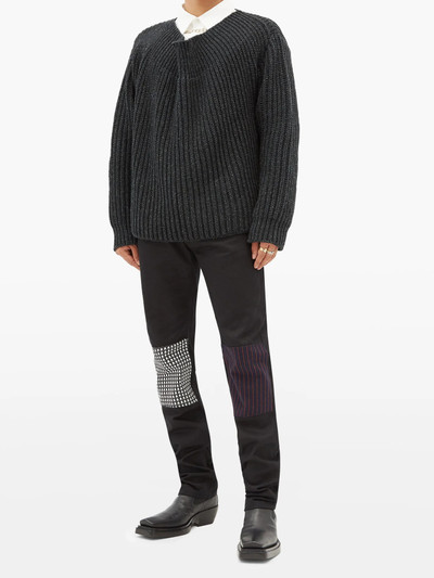 Raf Simons Knee-patch slim-leg jeans outlook