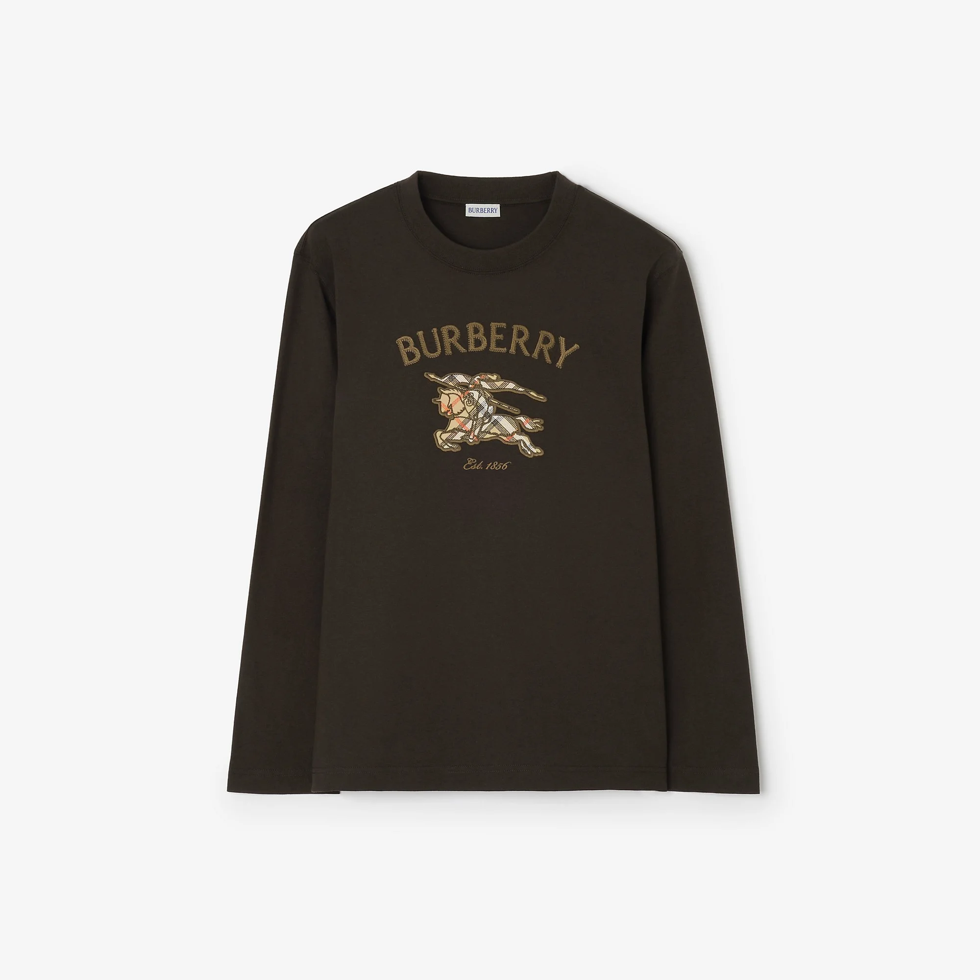Knight Check Cotton Long-sleeve T-shirt - 1