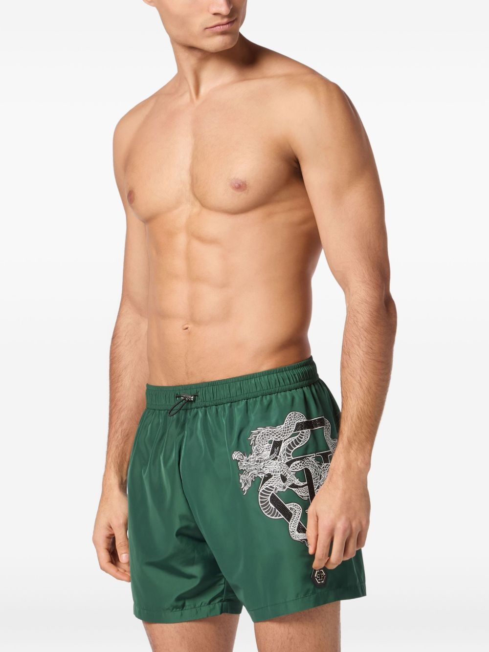 dragon-print swim shorts - 2