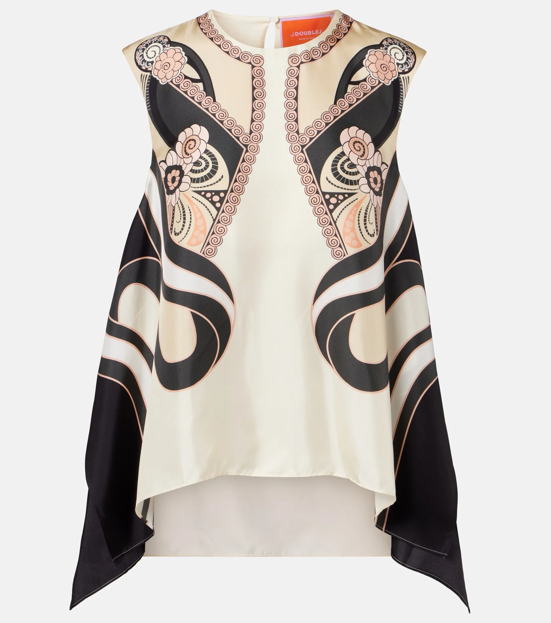 San Carlo printed silk twill top - 1