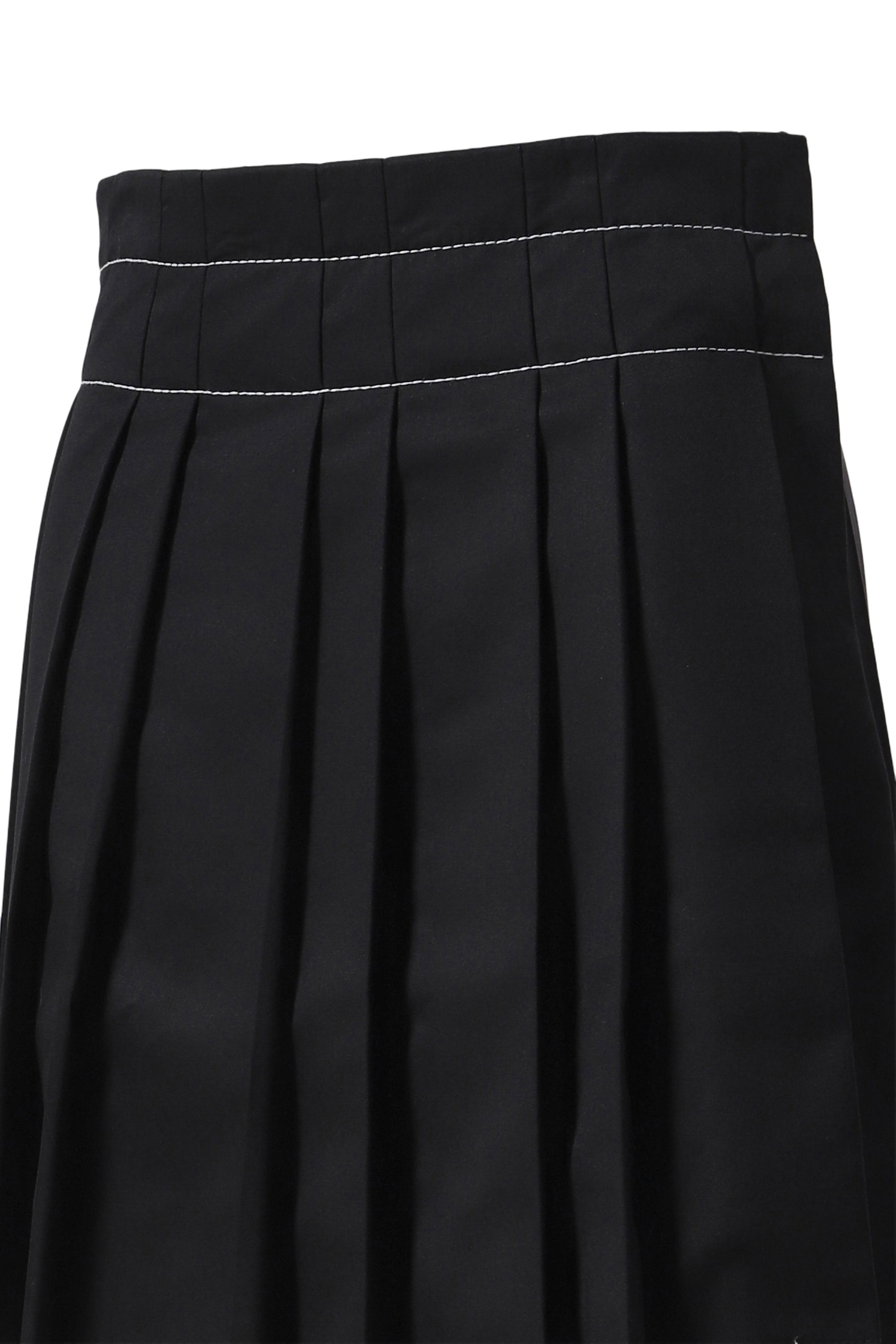 PLEATED WRAP SKIRT / BLACK BLK - 4