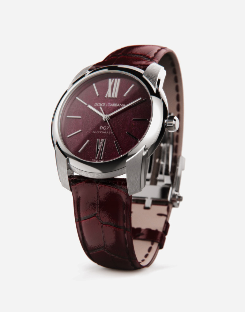 DG7 watch in steel with ruby 3