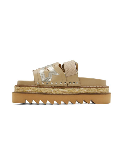 TOGA PULLA Beige Leather Platform Sandals outlook