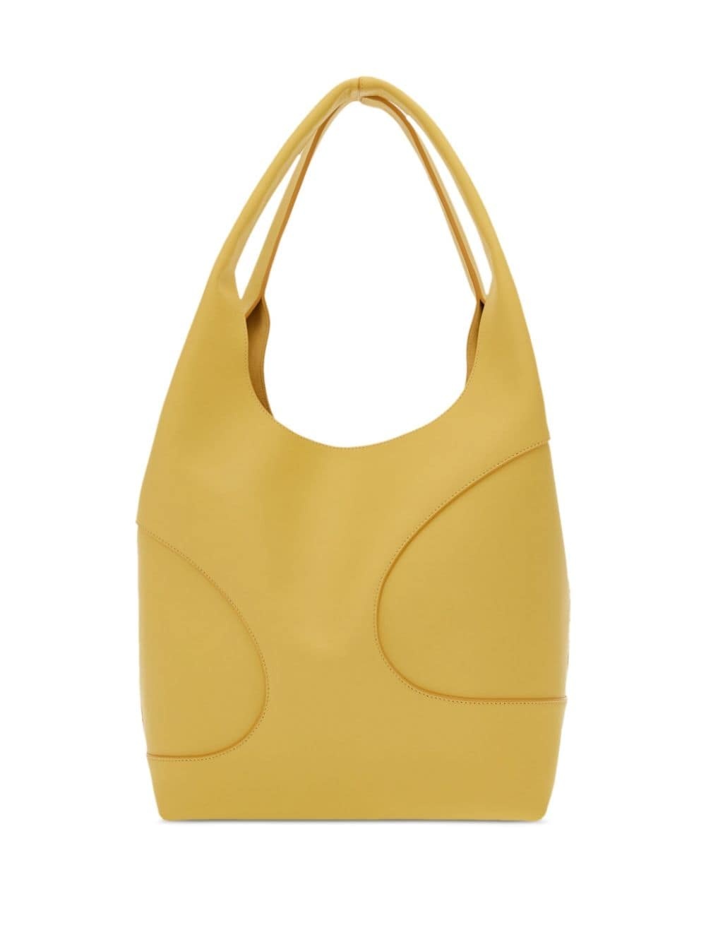 debossed-logo panelled leather bag - 3