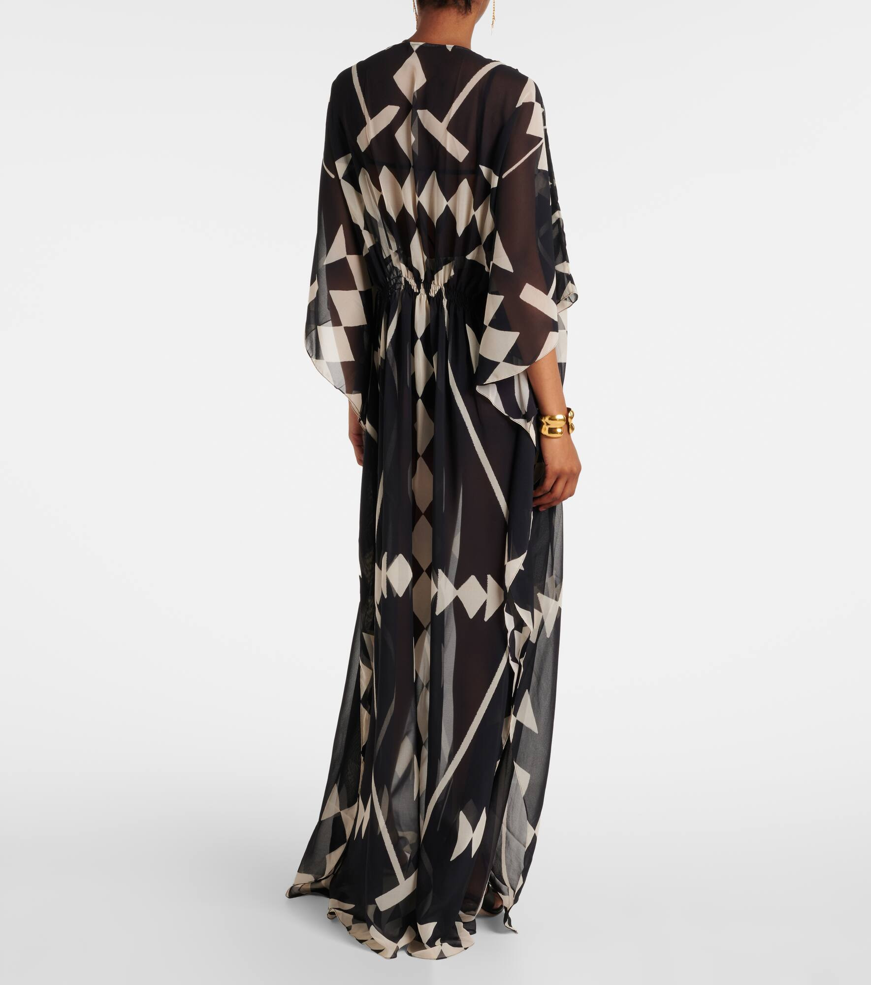 Printed georgette maxi dress - 3