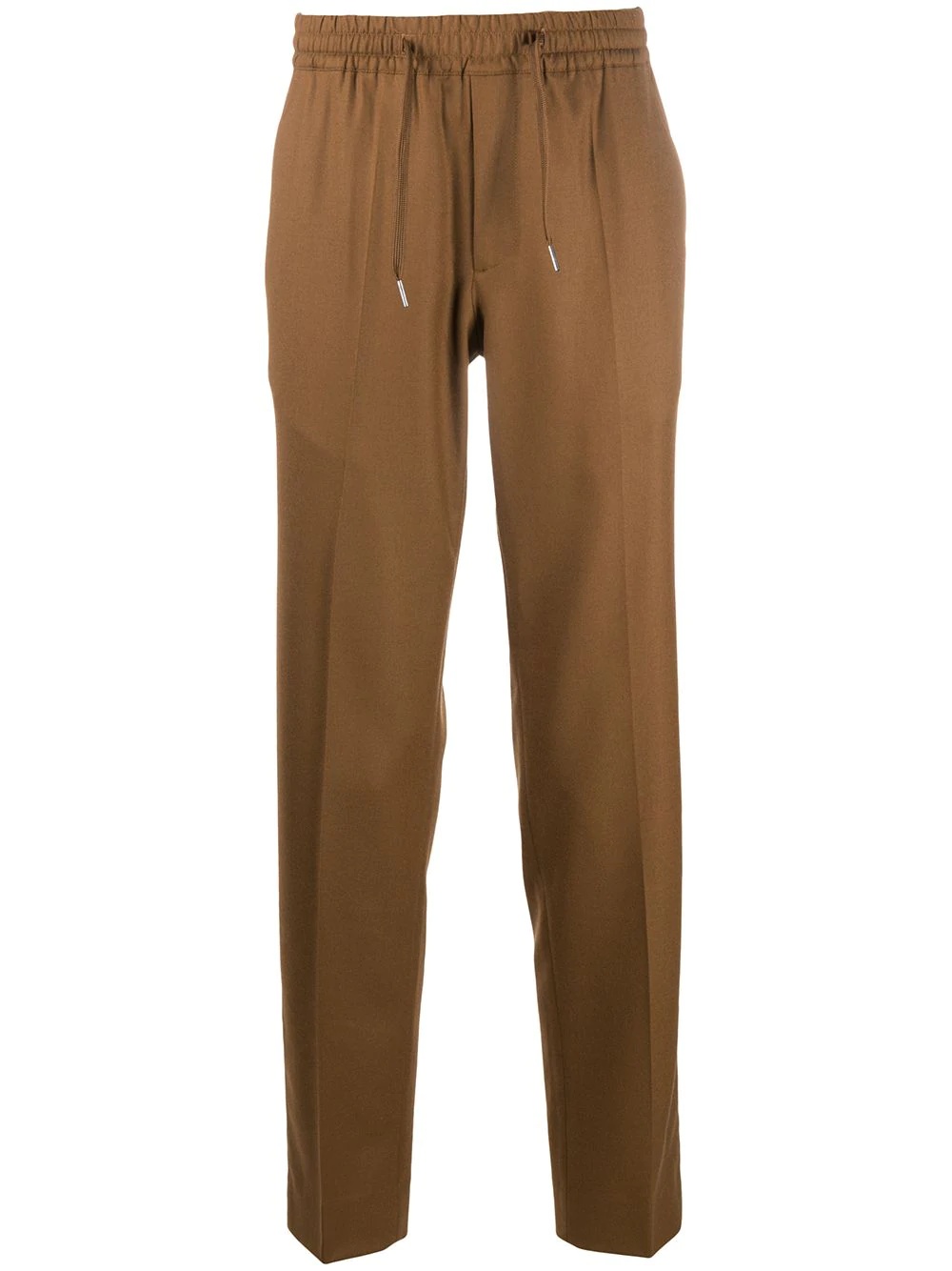 straight-leg drawstring trousers - 1