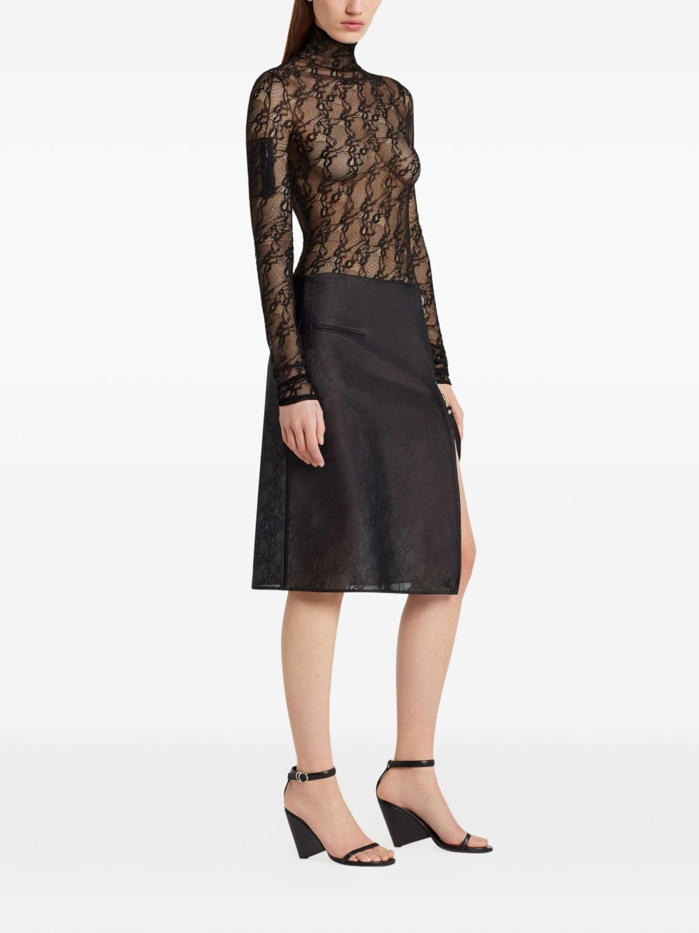 zippered A-line skirt - 3